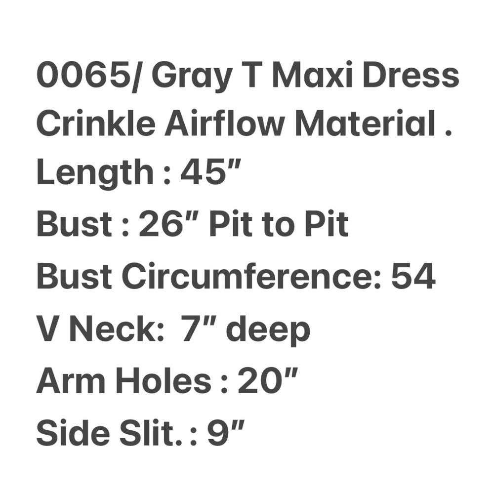 0065/ Gray Dress Crinkle Airflow Material - Picture 3 of 10